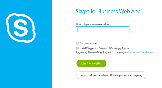 skype web mobile